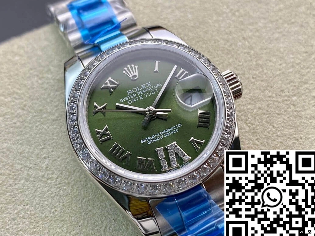 Green Dial 28MM Rolex BP Datejust Diamond-set Factory 0309